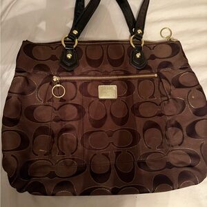 Coach Chocolate Brown Signature Tote